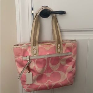 Pink Coach Tote
